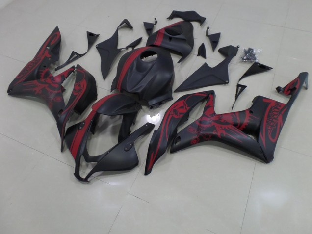 Best CBR 600 RR 2007-2008 - Nero Opaco Rosso Cranio con Banda Best CBR 600 RR 2007-2008 - Nero Opaco Rosso Cranio con Banda