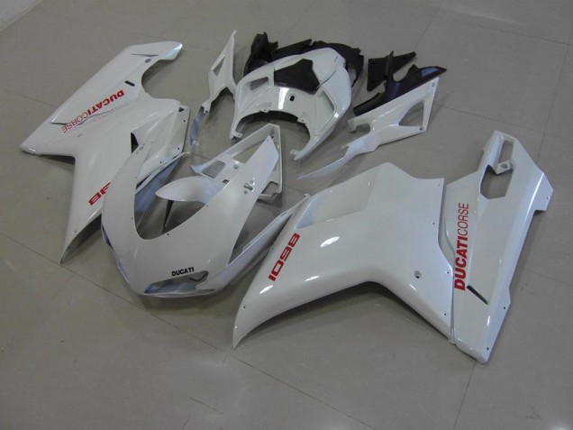 Best Ducati 848 1098 1198 2007-2014 - Bianco Perla con Rosso Decalcomanie Best Ducati 848 1098 1198 2007-2014 - Bianco Perla con Rosso Decalcomanie