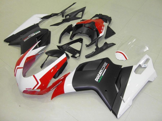 Best Ducati 848 1098 1198 2007-2014 - Nero Opaco Bianco Rosso