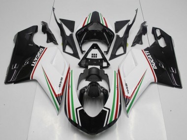 Best Ducati 848 1098 1198 2007-2014 - Nero Verde & Bianco