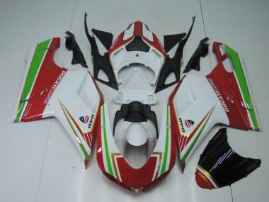 Best Ducati 848 1098 1198 2007-2014 - Rosso Bianco & Verde