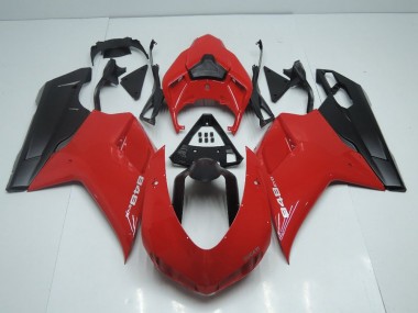 Best Ducati 848 1098 1198 2007-2014 - Stile OEM Rosso con Nero Opaco Side