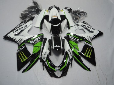 Best GSXR 1000 K9 2009-2016 - Nero Bianco Verde Monster Pizzoli
