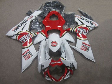 Best GSXR 600 K11 2011-2024 - Bianco Lucky Strike Rosso Motul