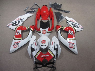 Best GSXR 600 K8 2008-2010 - Bianco Lucky Strike Rosso Motul