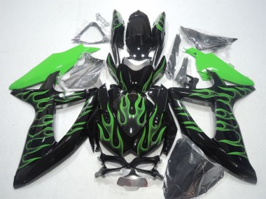 Best GSXR 600 K8 2008-2010 - Nero Verde Fiamma