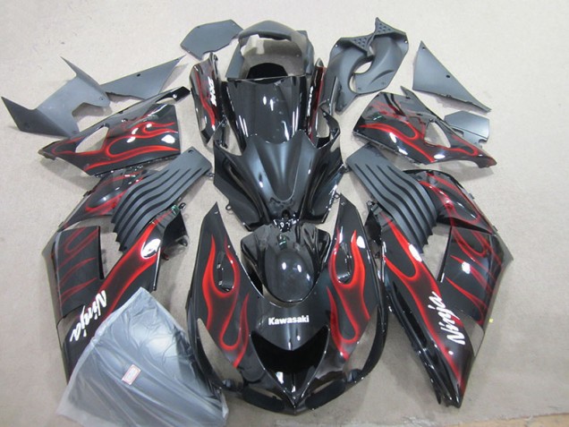Best ZX14R ZZR 1400 2006-2011 - Nero Rosso Fiamma Ninja Best ZX14R ZZR 1400 2006-2011 - Nero Rosso Fiamma Ninja