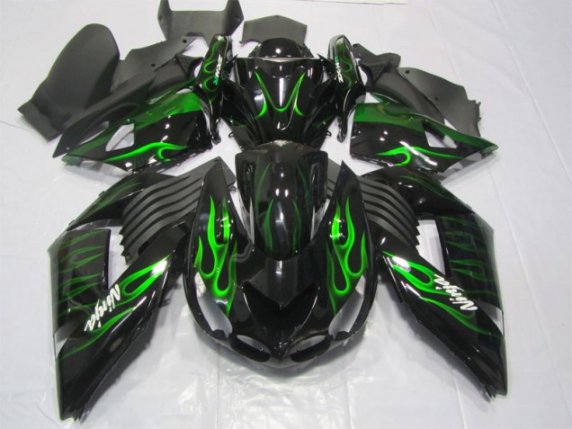 Best ZX14R ZZR 1400 2006-2011 - Nero Verde Fiamma Ninja Best ZX14R ZZR 1400 2006-2011 - Nero Verde Fiamma Ninja