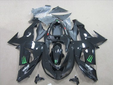 Best ZX6R 2007-2008 - Nero Ninja Verde Monster