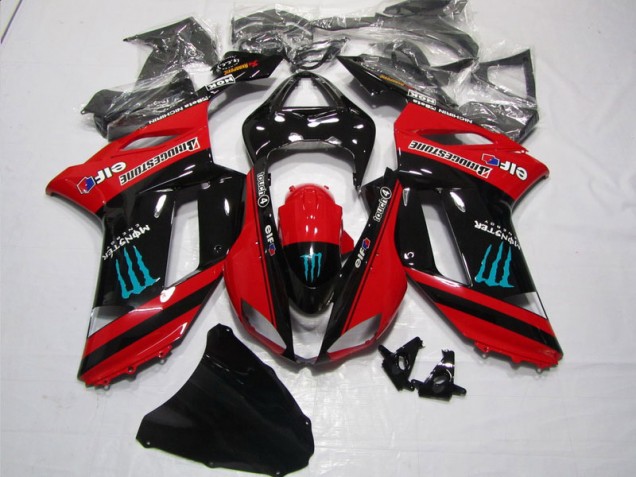 Best ZX6R 2007-2008 - Rosso Nero Monster