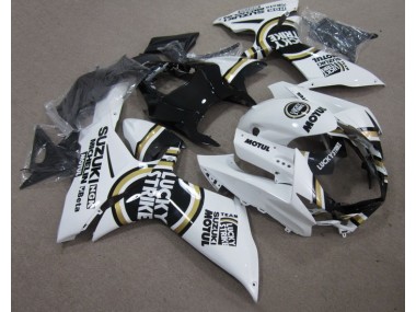 Best GSXR 600 K11 2011-2024 - Bianco Lucky Strike Nero Motul